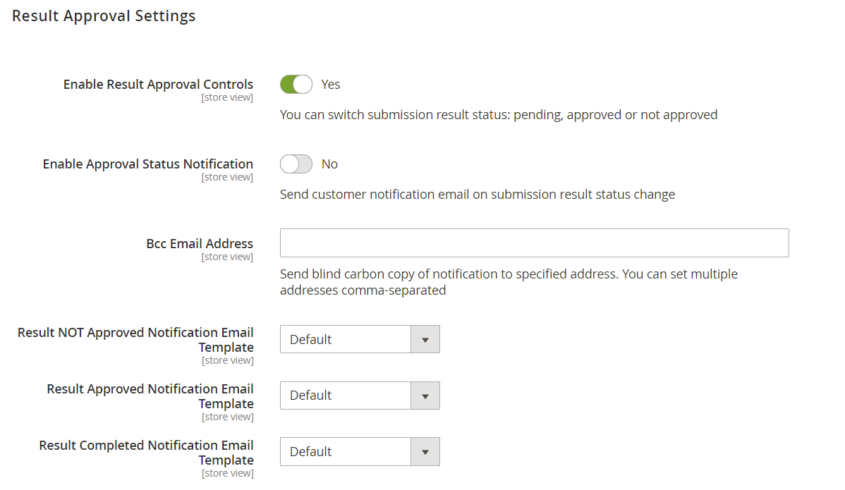 enable result approval