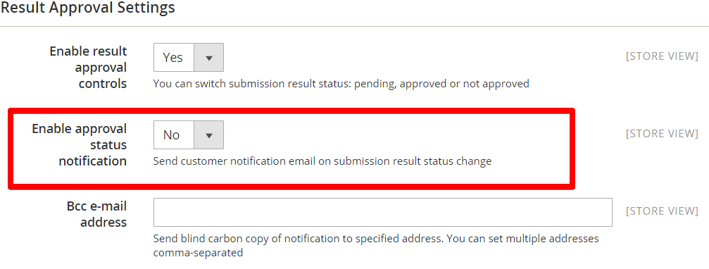 enable status notification